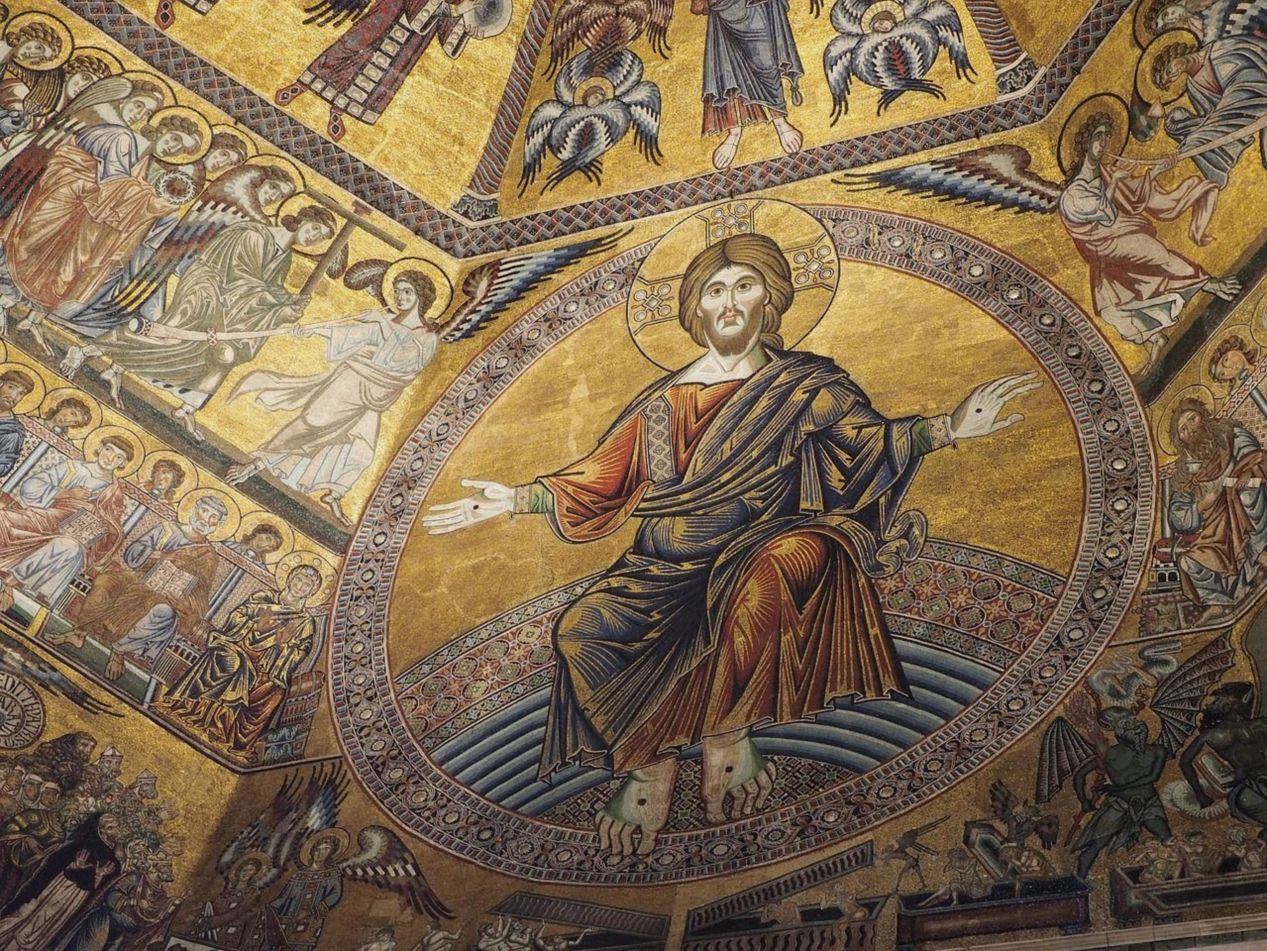Tanrıların kral Zeus'un Hediyesi konseptinde boyalı kumaş panel